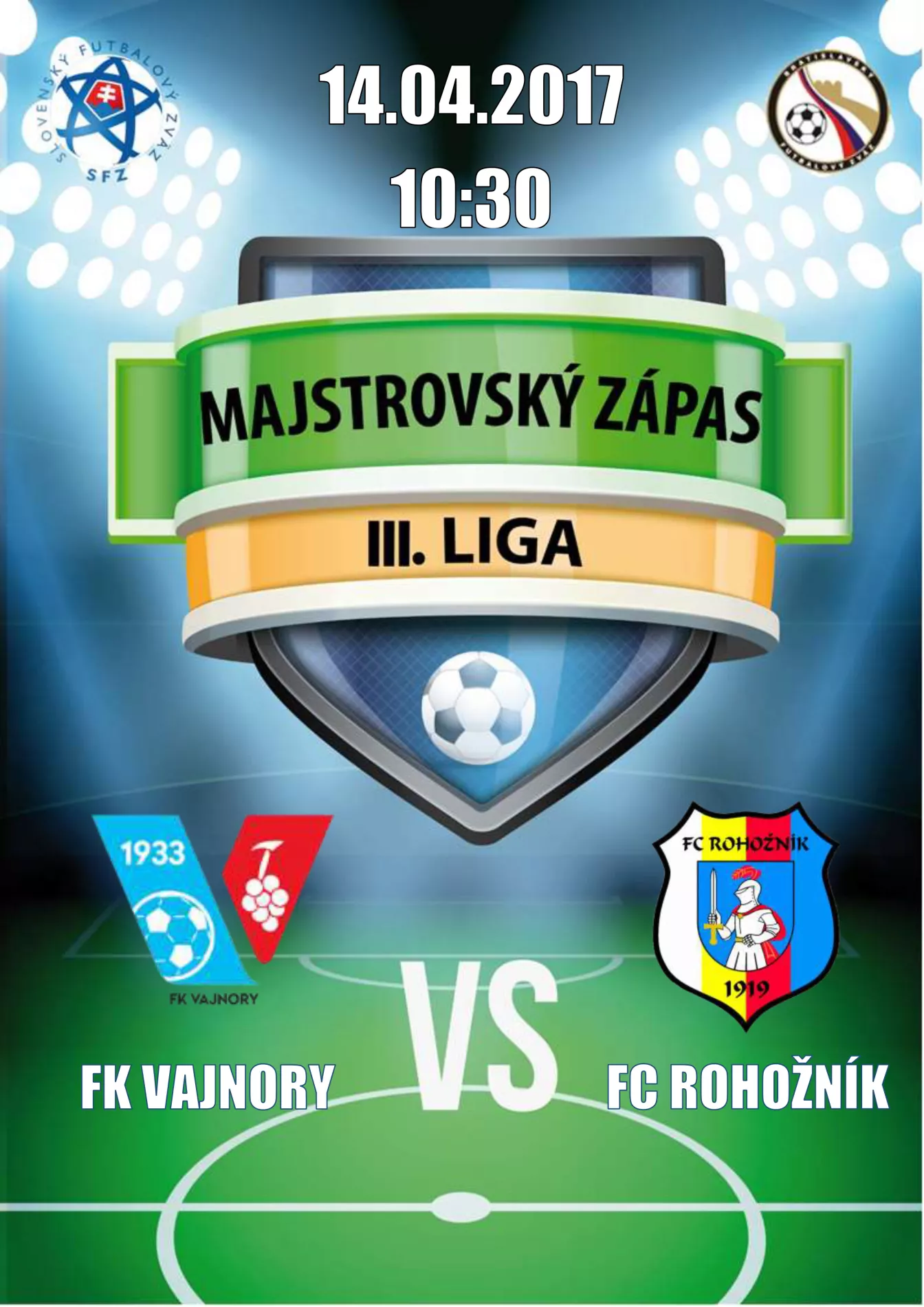 FK Vajnory - FC Rohoznik 14.4.2017