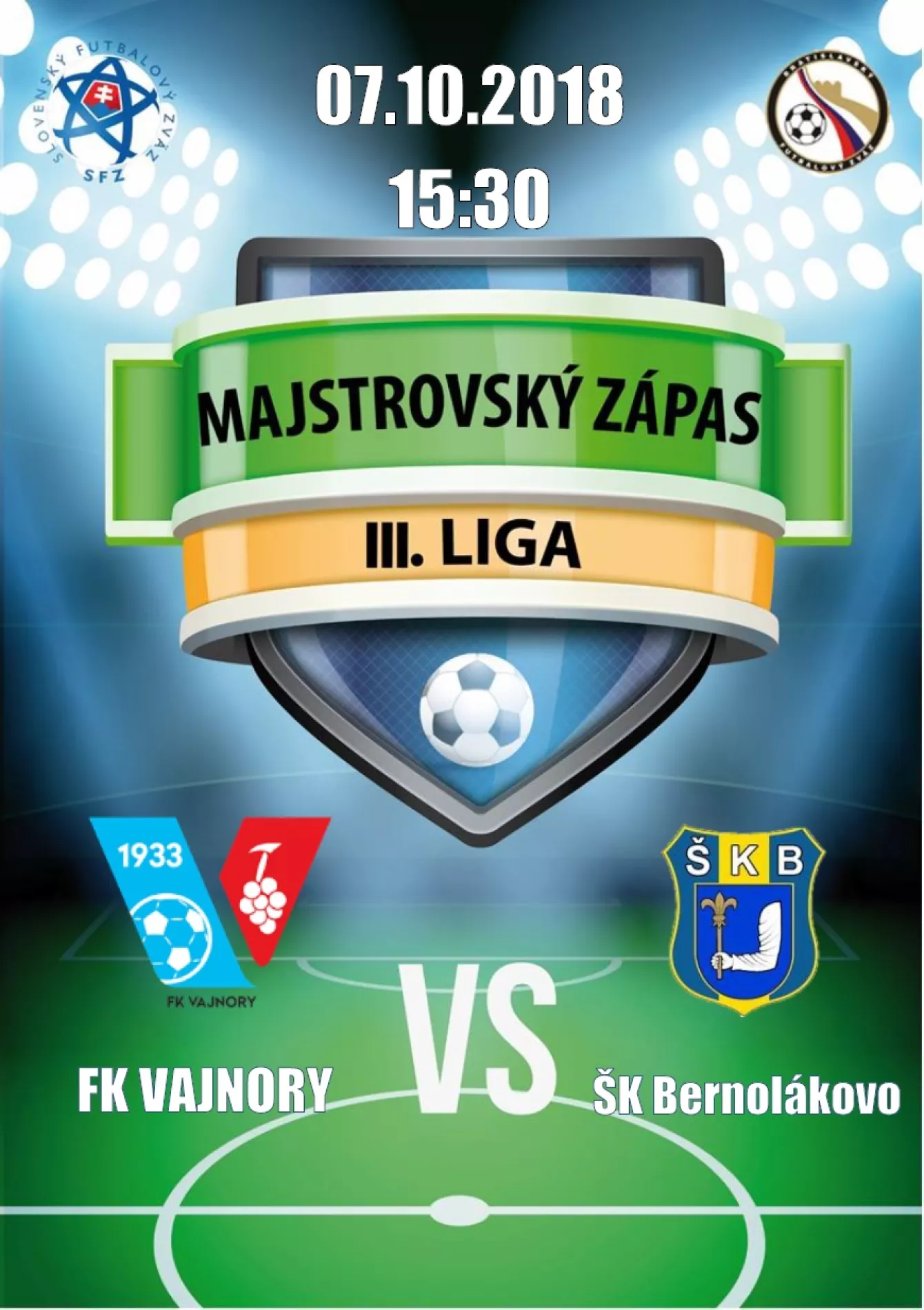 FK Vajnory - ŠK Bernolákovo 7.október 2018
