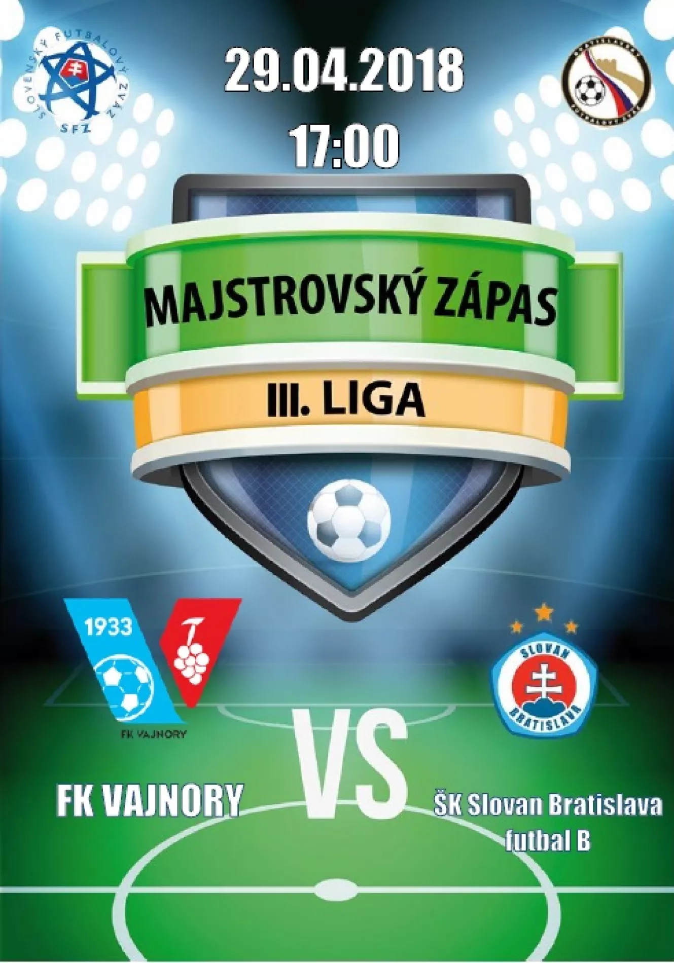 FK Vajnory a ŠK Slovan Bratislava futbal B