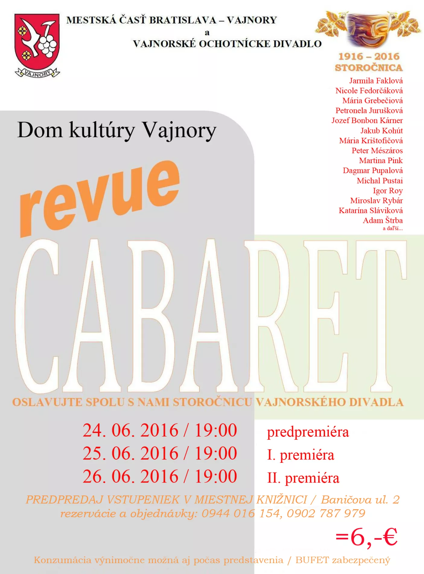 CABARET Revue 24.,25.,26.6.2016