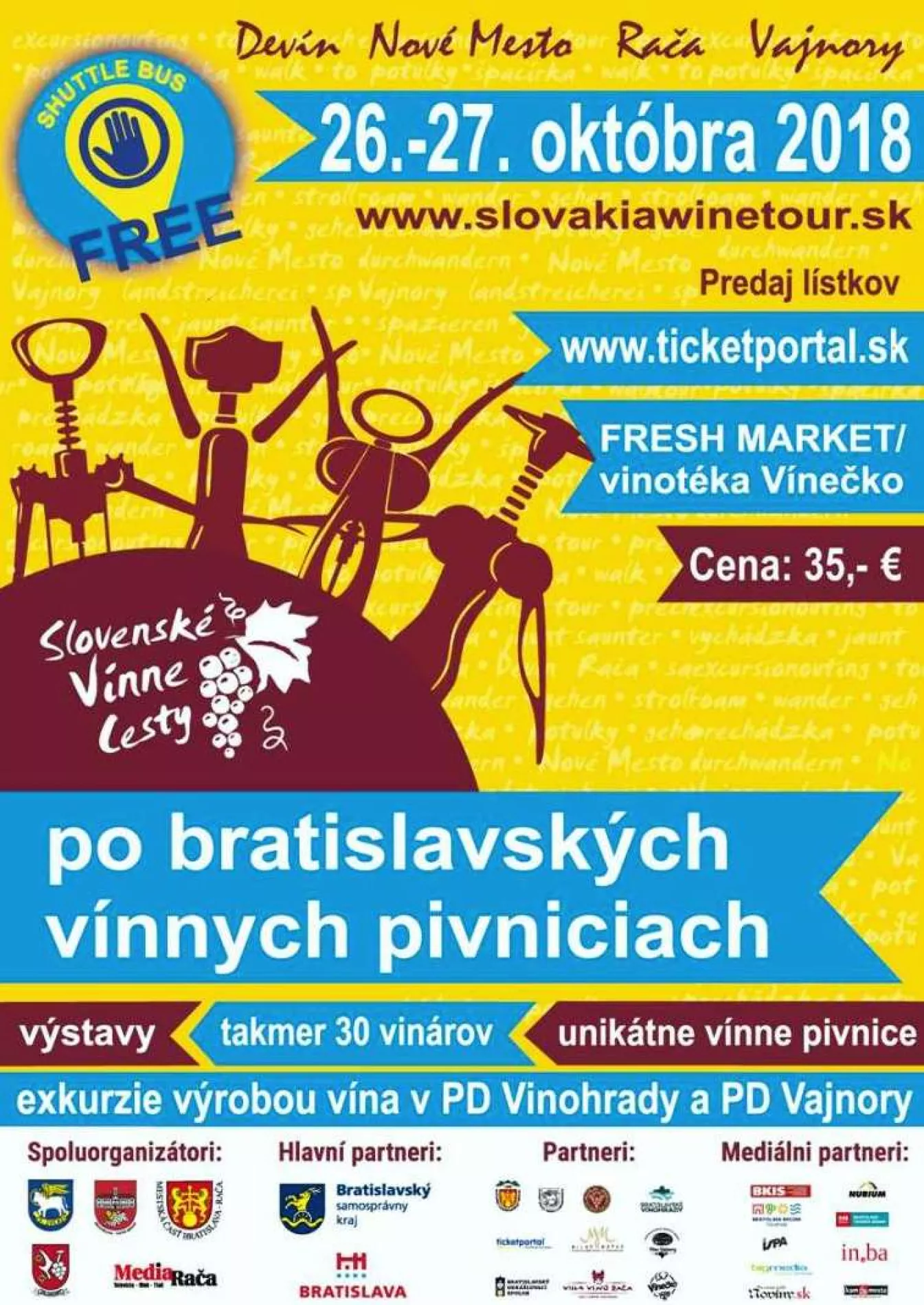 Po bratislavských vínnych pivniciach 26. - 27. októbra 2018
