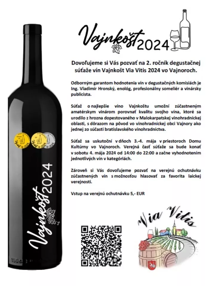 Vajnkošt 2024 pre všetkých  vinárov z Vajnor!
