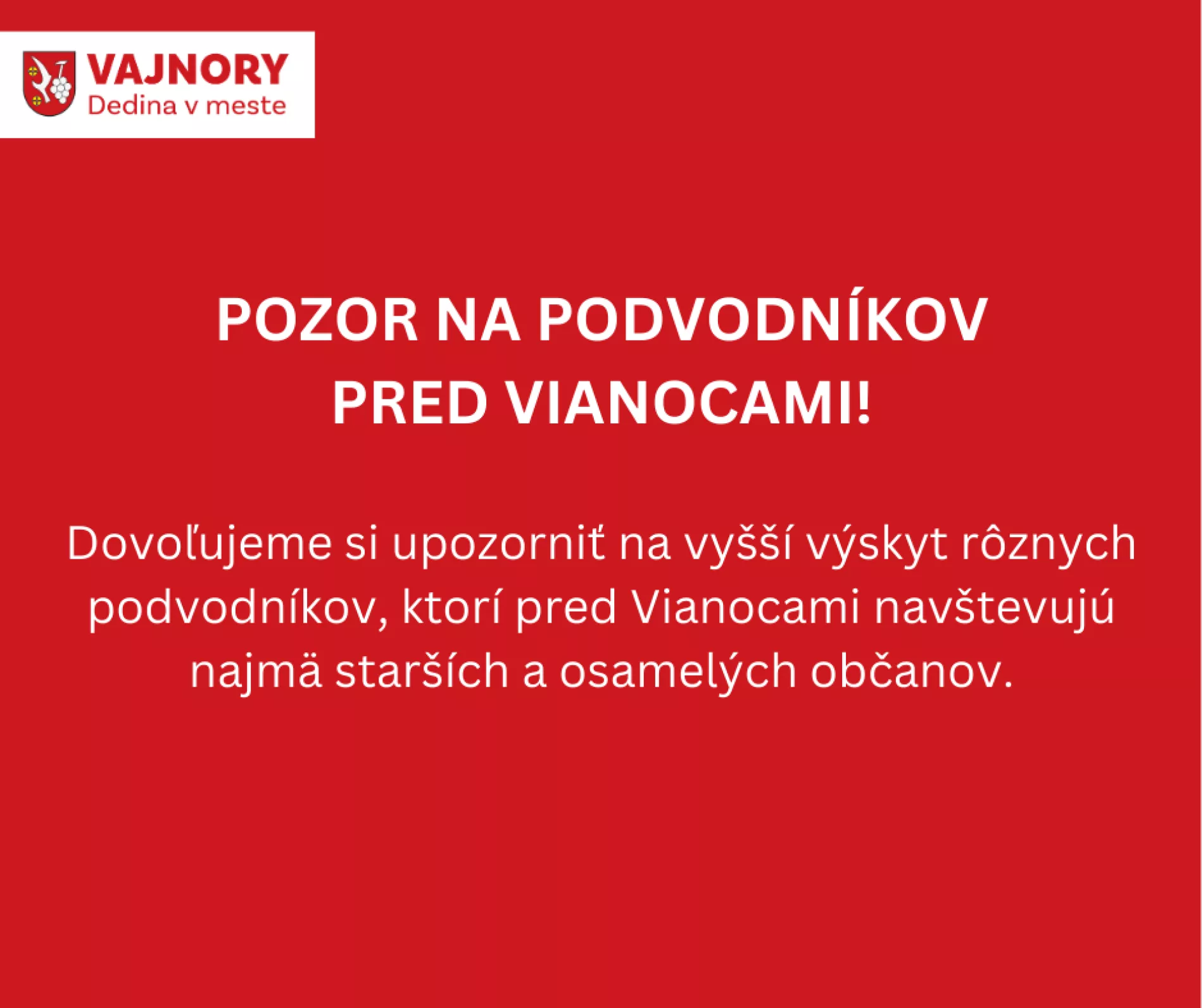 Pozor na podvodníkov pred Vianocami!