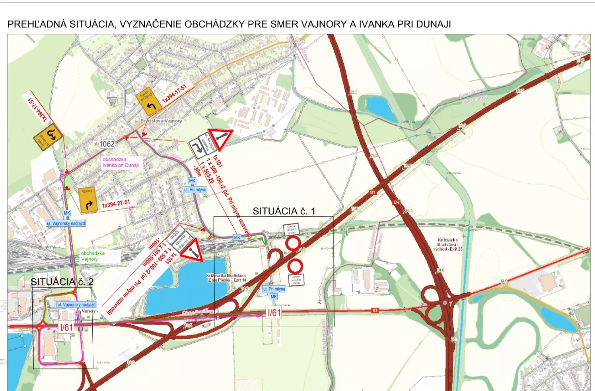 UZÁVIERKA ULICE PRI MLYNE