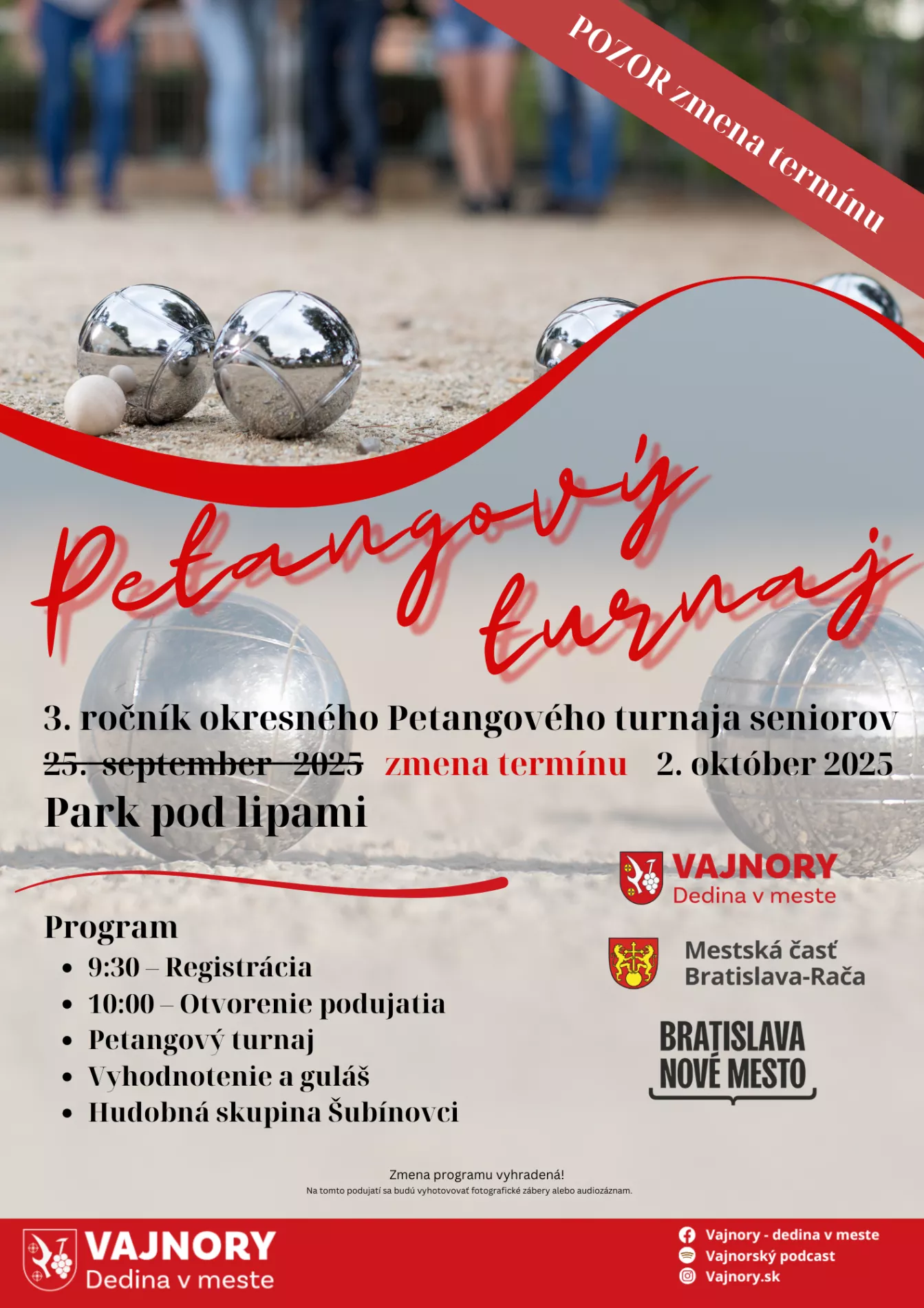 3. ročník okresného Petangového turnaja seniorov