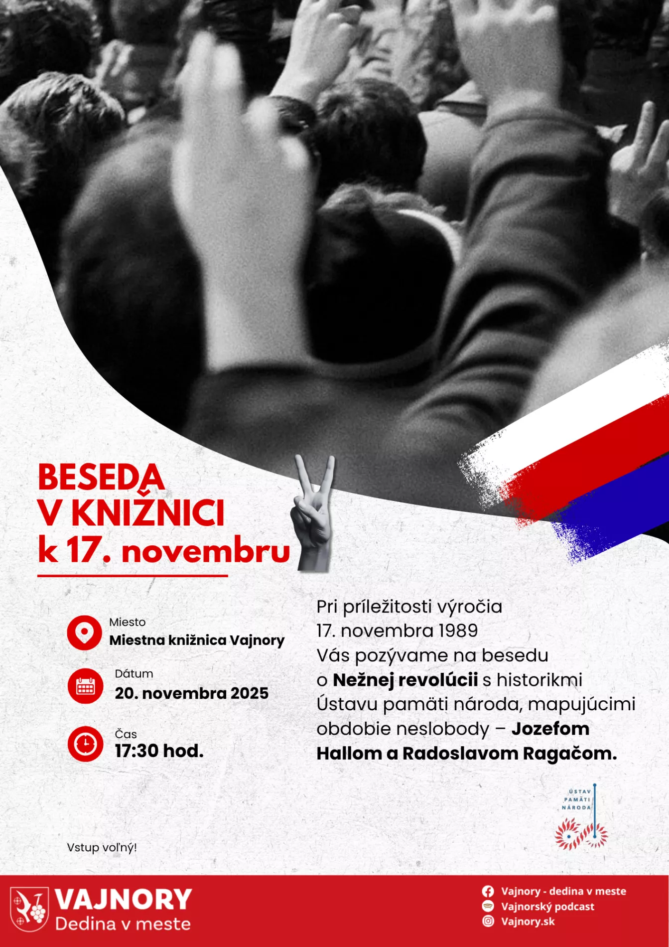 Beseda v knižnici  k 17. novembru