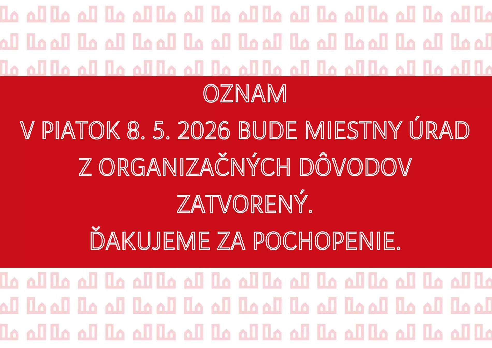 Oznam pre občanov