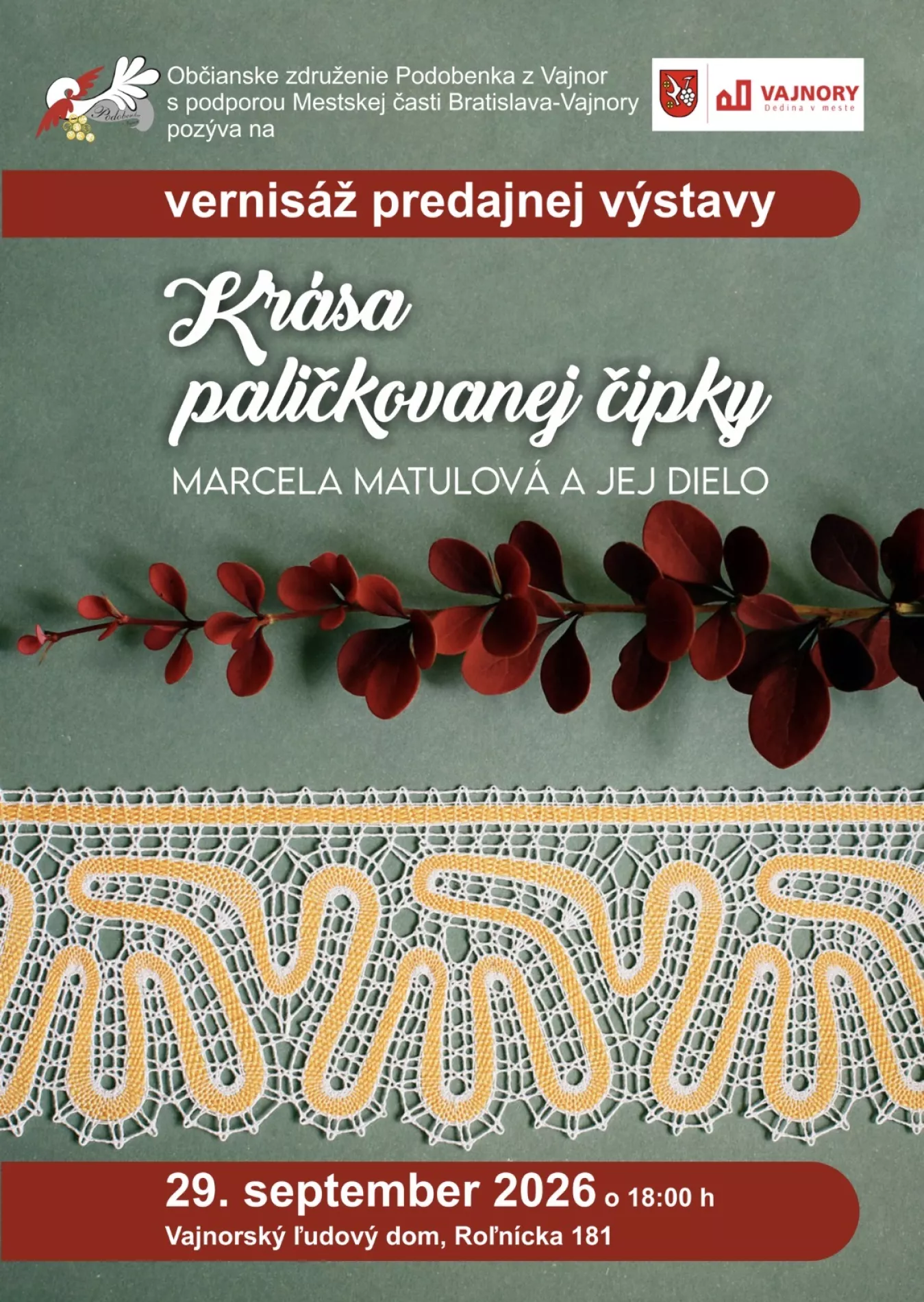 Krása paličkovanej čipky: Marcela Matulová a jej dielo