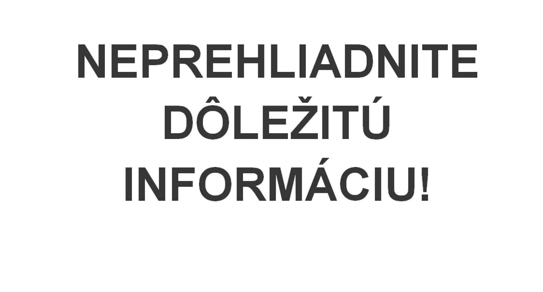 Oznam o zatvorení úradu počas veľkonočných sviatkov