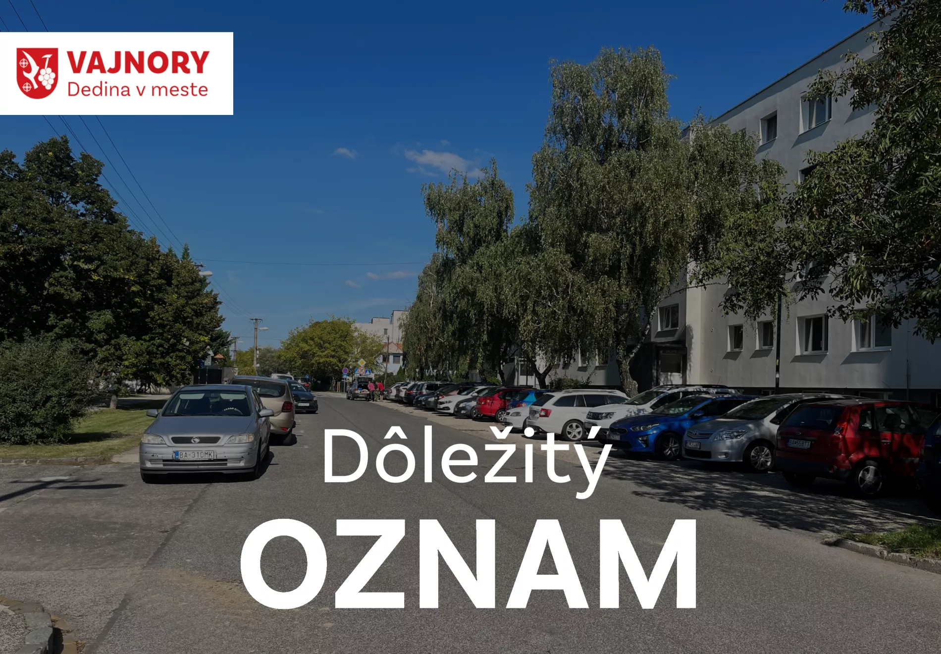 Dôležitý oznam