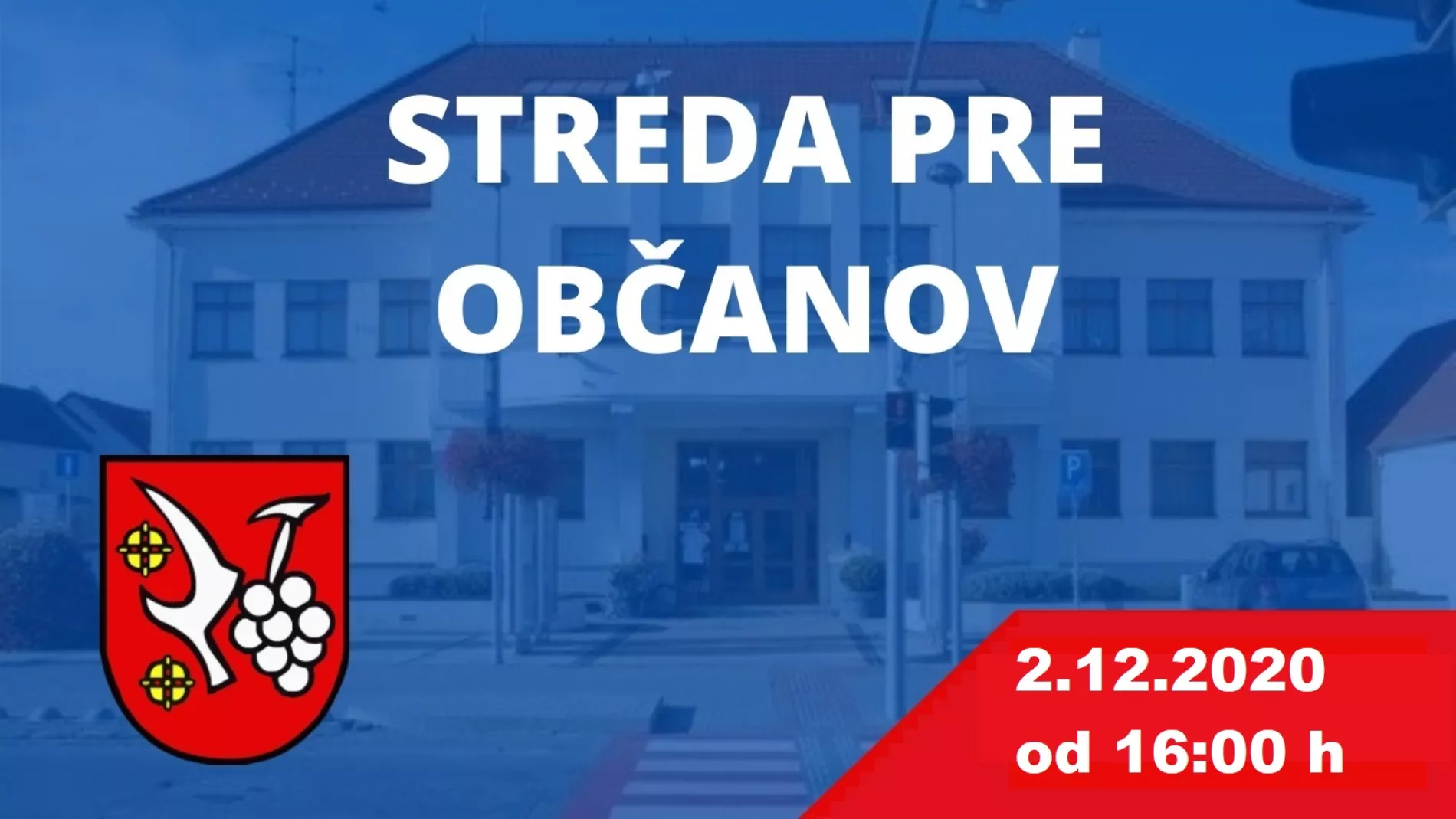 Najbližie stretnutie starostu s občanmi bude budúcu stredu 2.decembra 2020