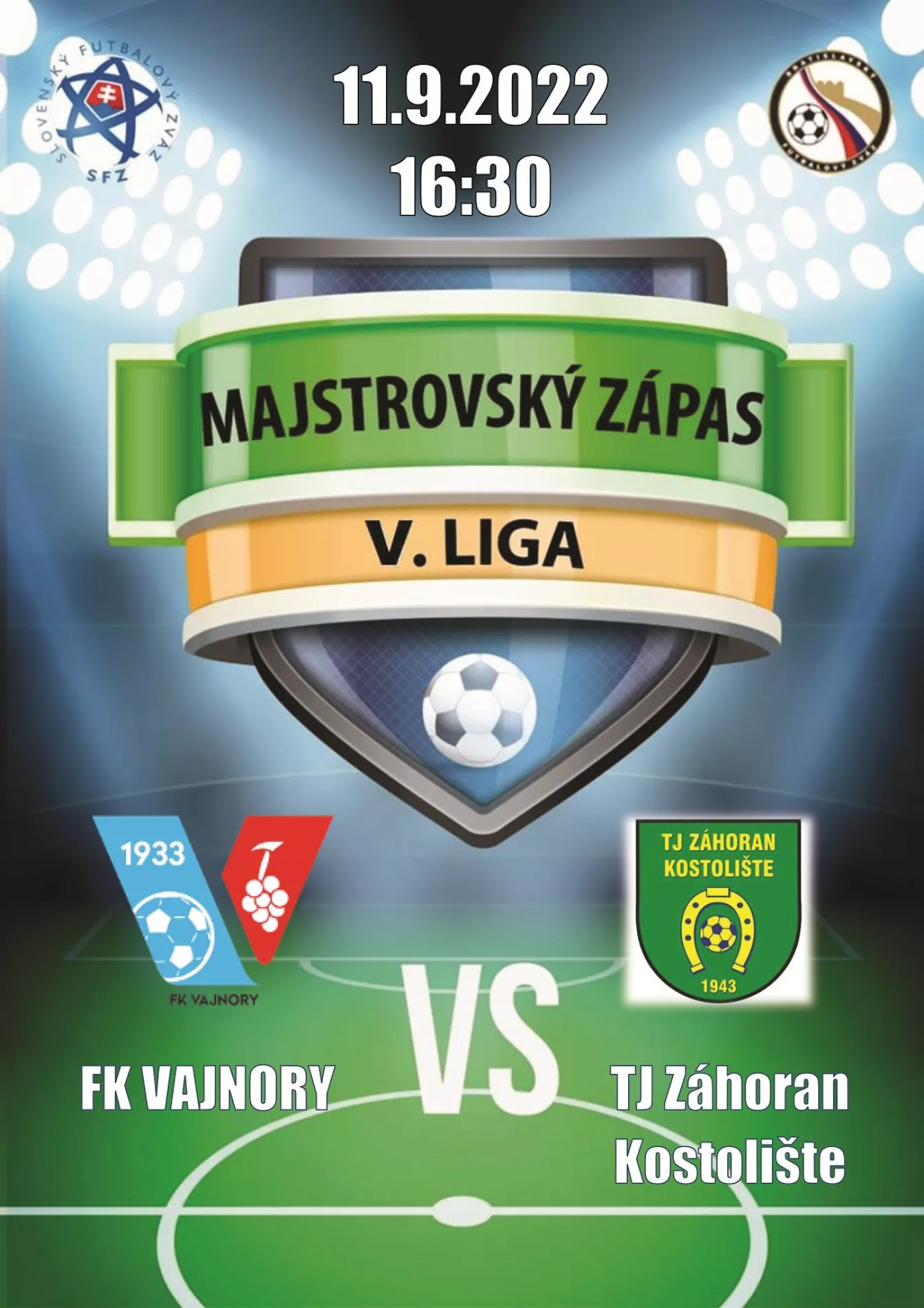 Futbalový zápas FK Vajnory vs. TJ Záhoran Kostolište