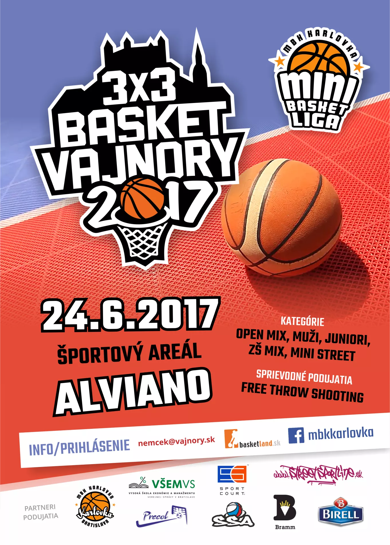 3x3 Basket Vajnory 24. júna 2017