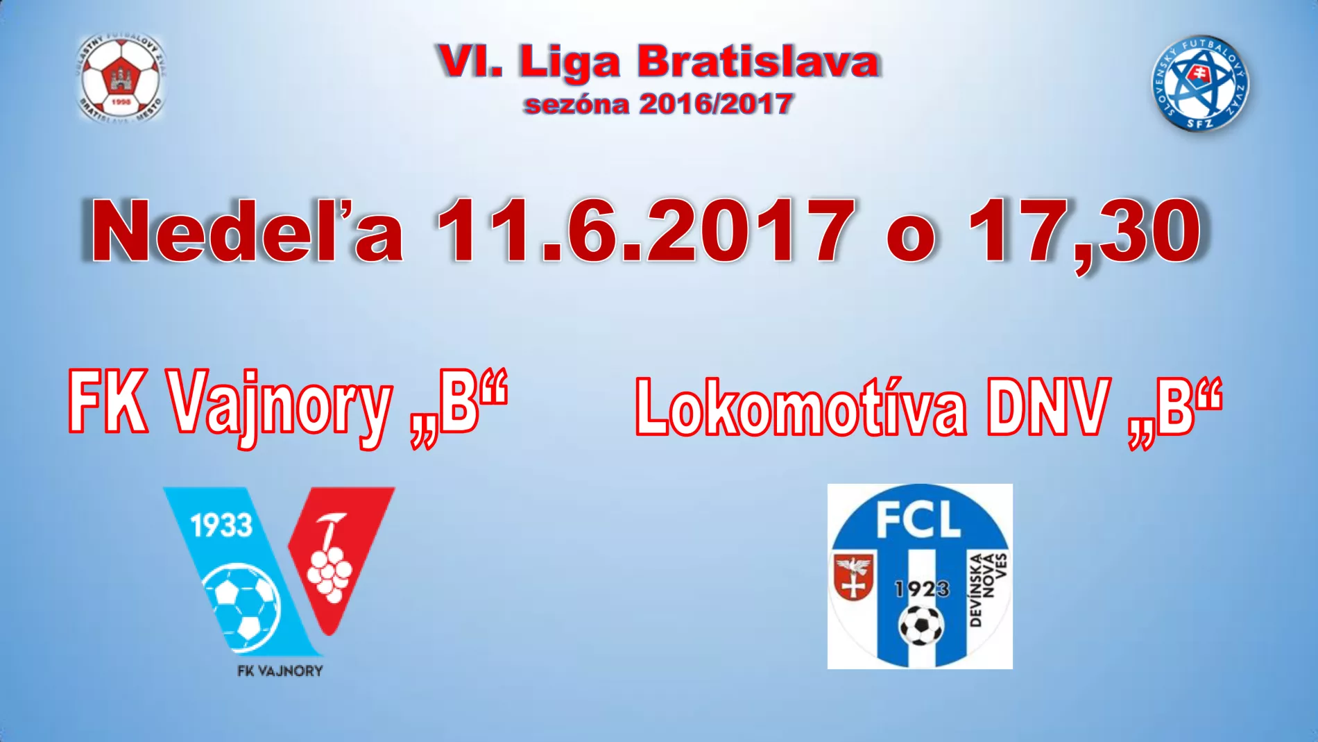 Futbalový zápas 11.6.2017