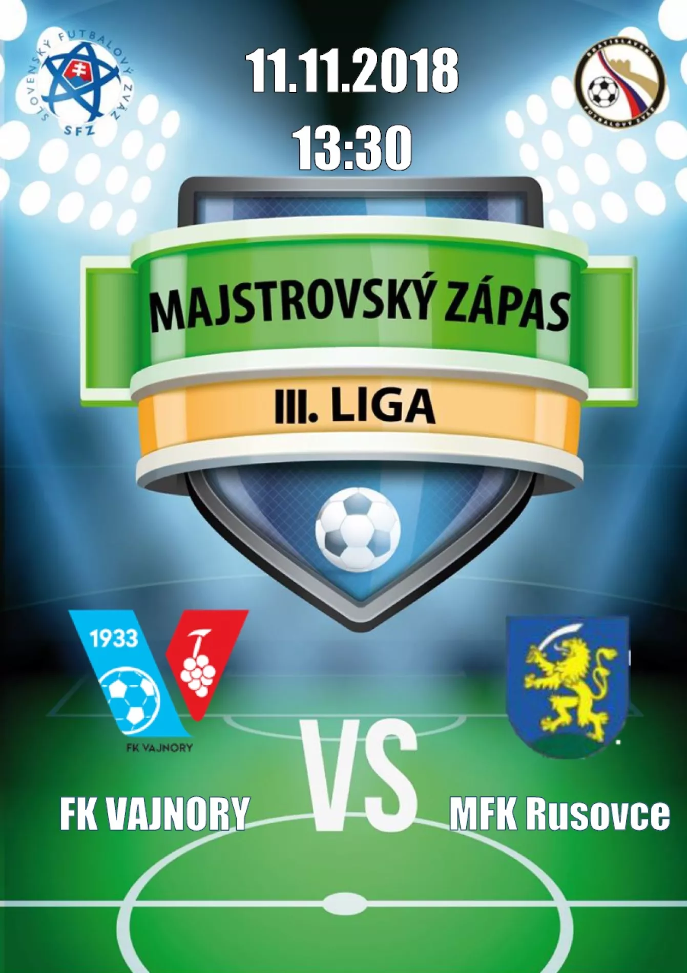 FK Vajnory - MFK Rusovce 11.11.2018