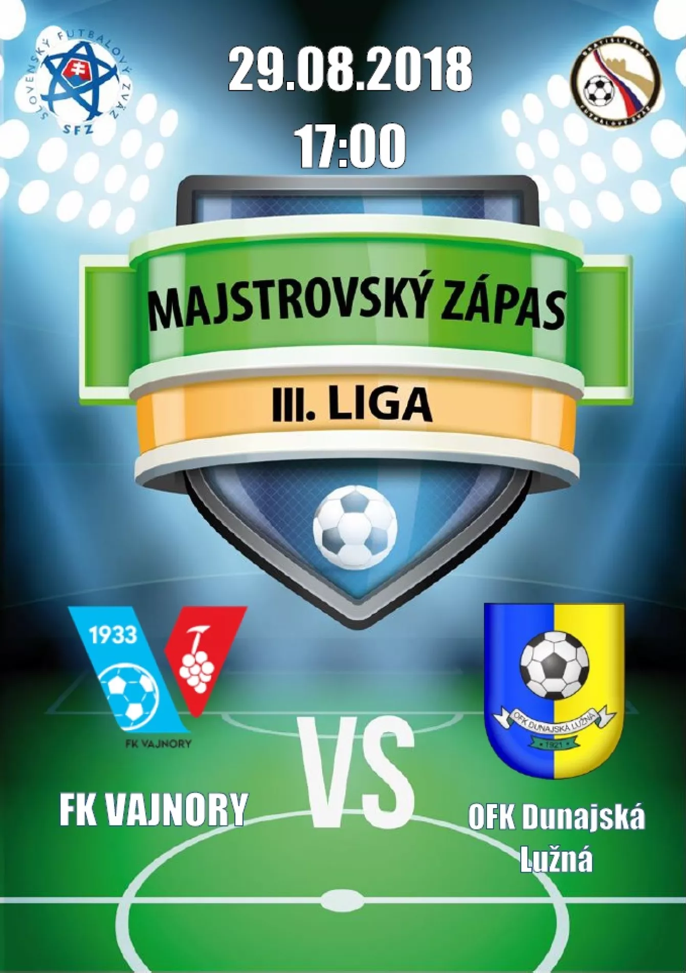 FK Vajnory - OFK Dunajská Lužná 29.8.2018