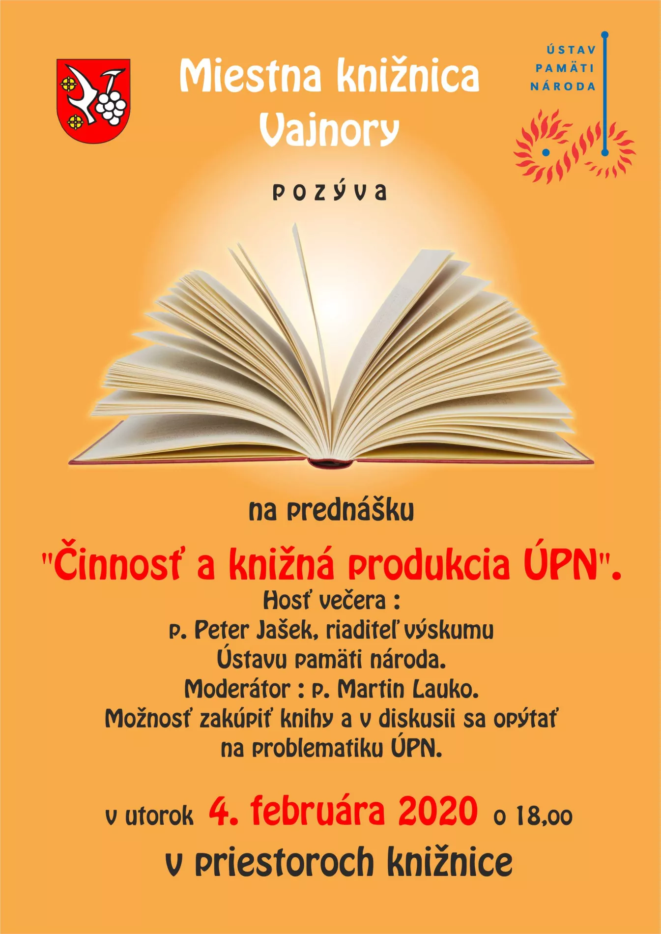 Prednáška na tému „Činnosť a knižná produkcia ÚPN“ 