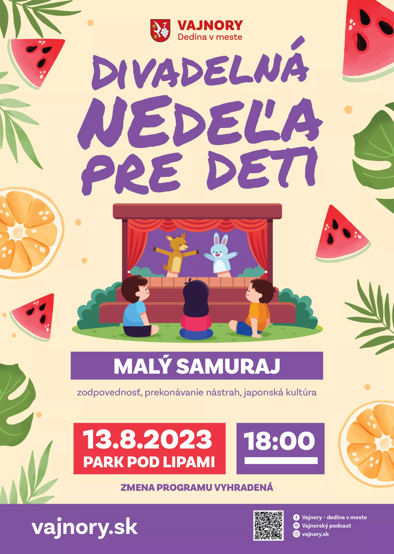 Divadelná nedeľa pre deti - Malý samuraj