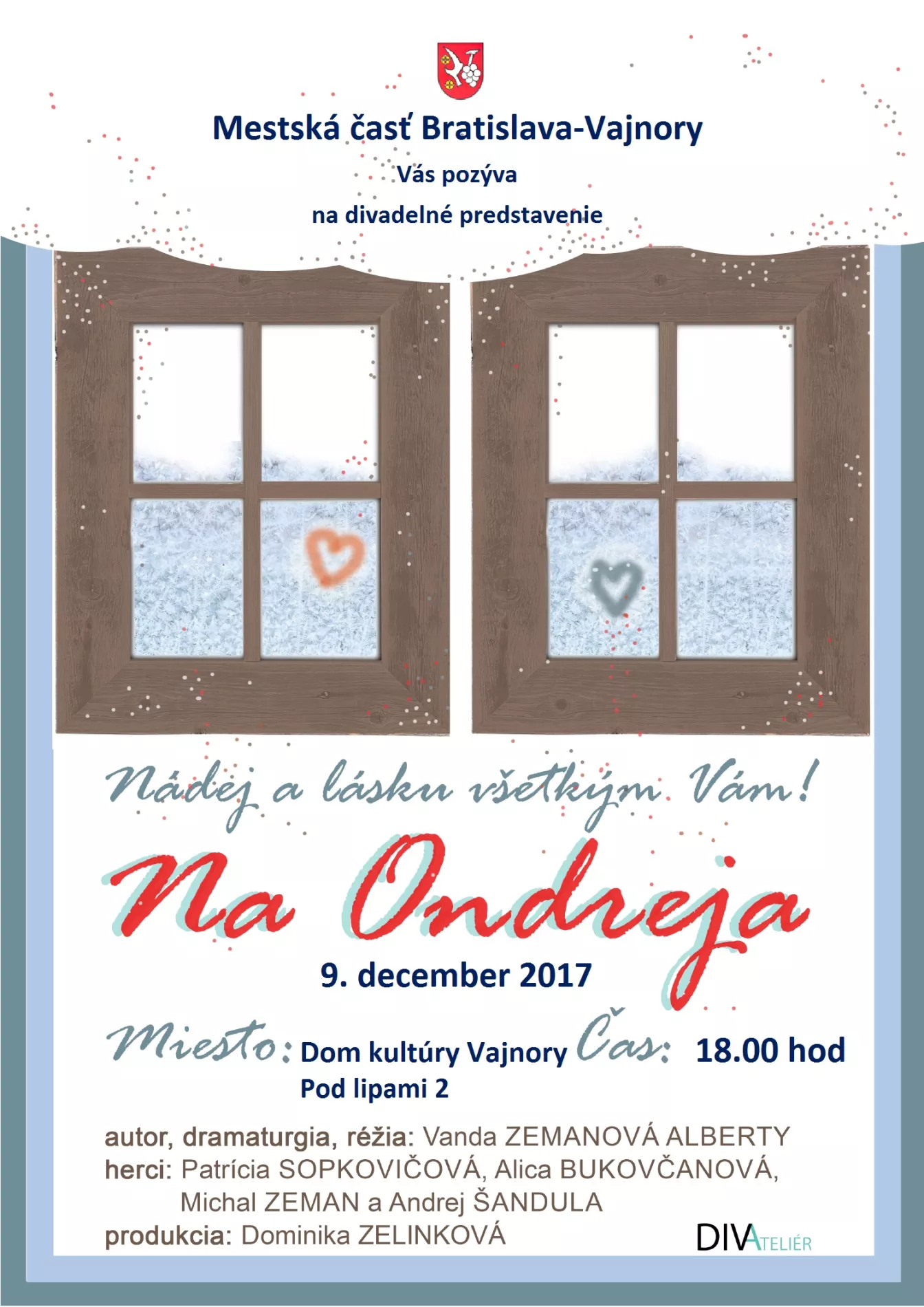 Divadelné predstavenie "Na Ondreja" 9.decembra 2017