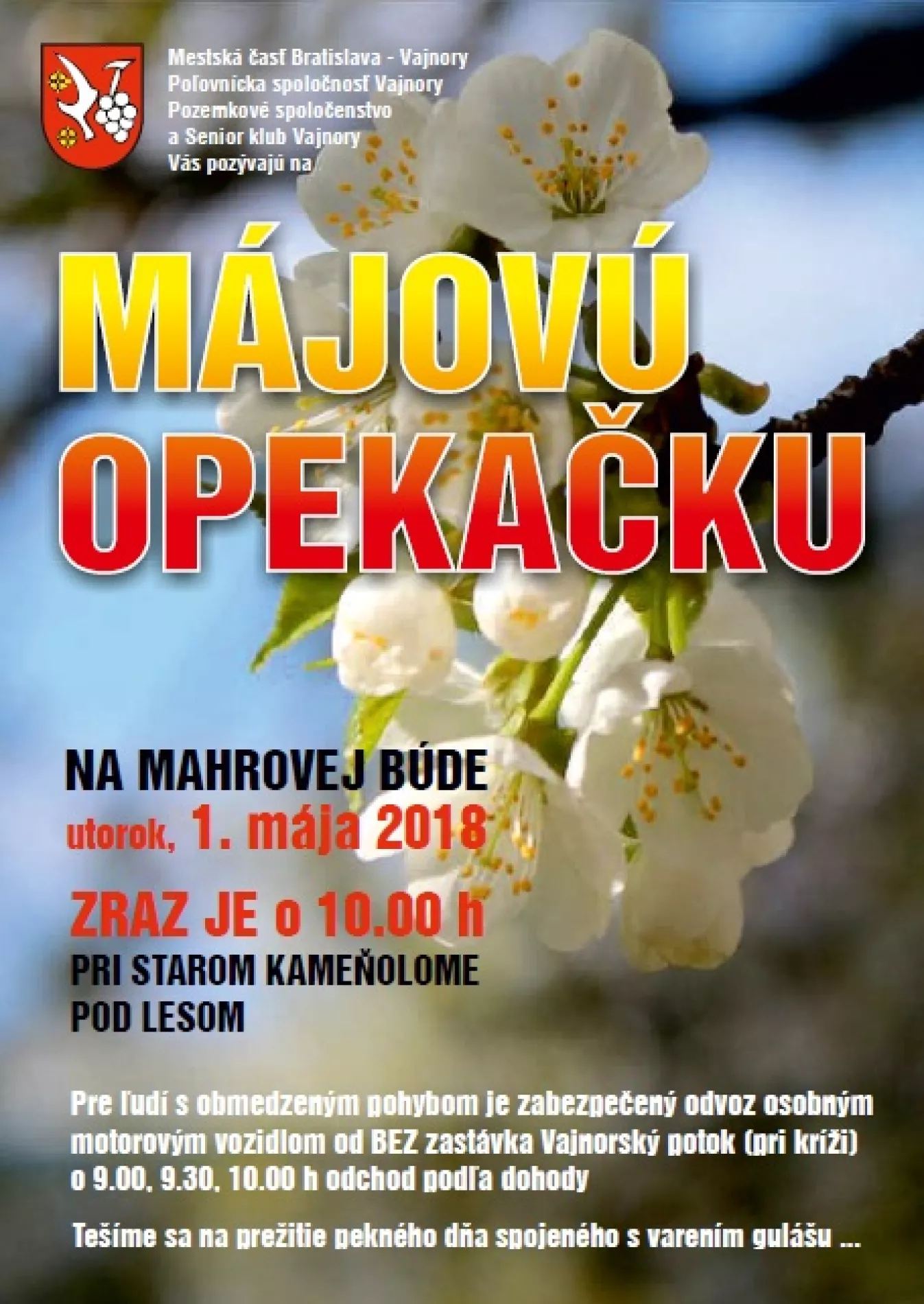 Opekačka na Mahrovej búde 1. mája 2018