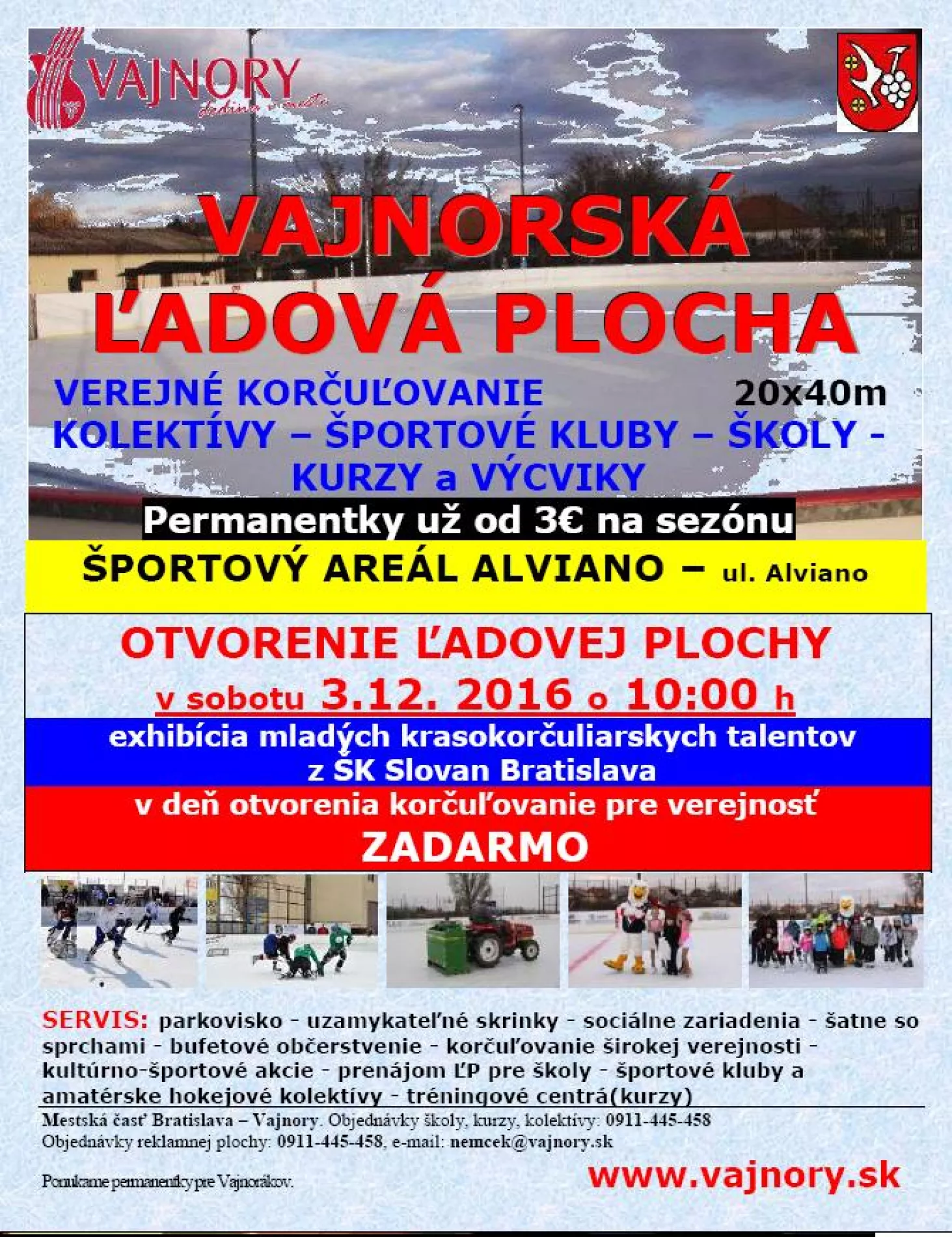 Otvorenie ľadovej plochy 3.12.2016