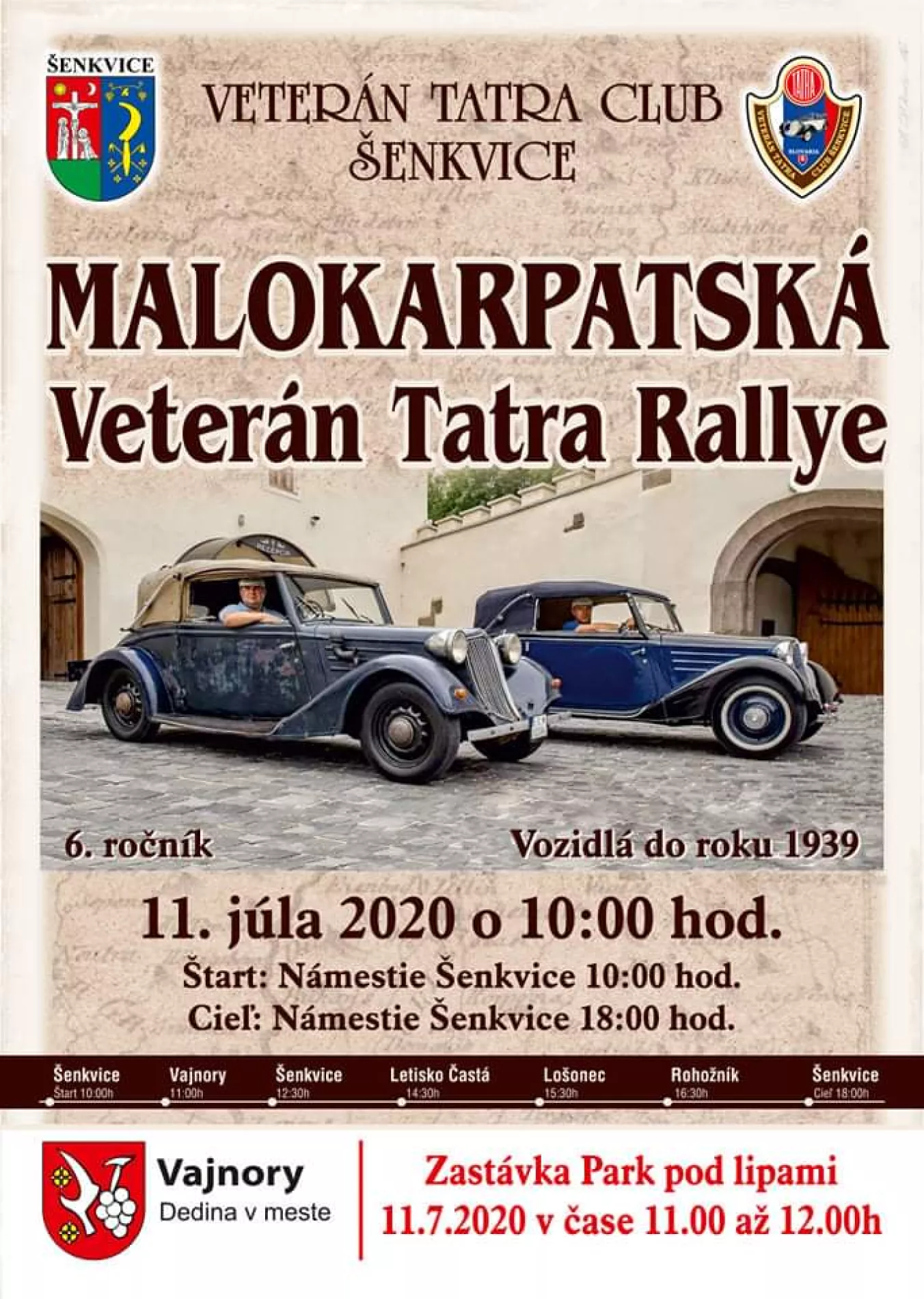 MALOKARPATSKÁ Veterán Tatra Rallye vo Vajnoroch
