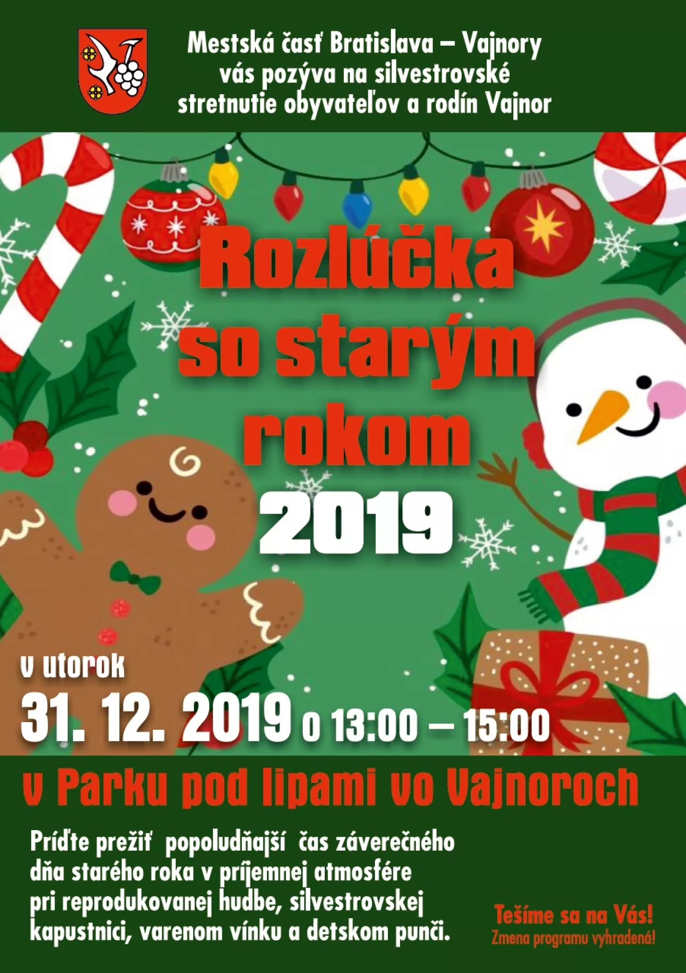 „Rozlúčka so starým rokom“ 31. decembra 2019