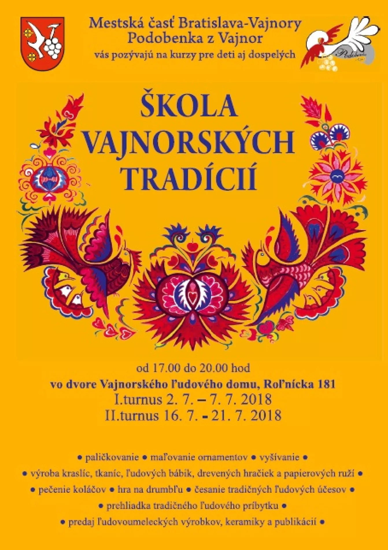 Letná Škola vajnorských tradícií 2018