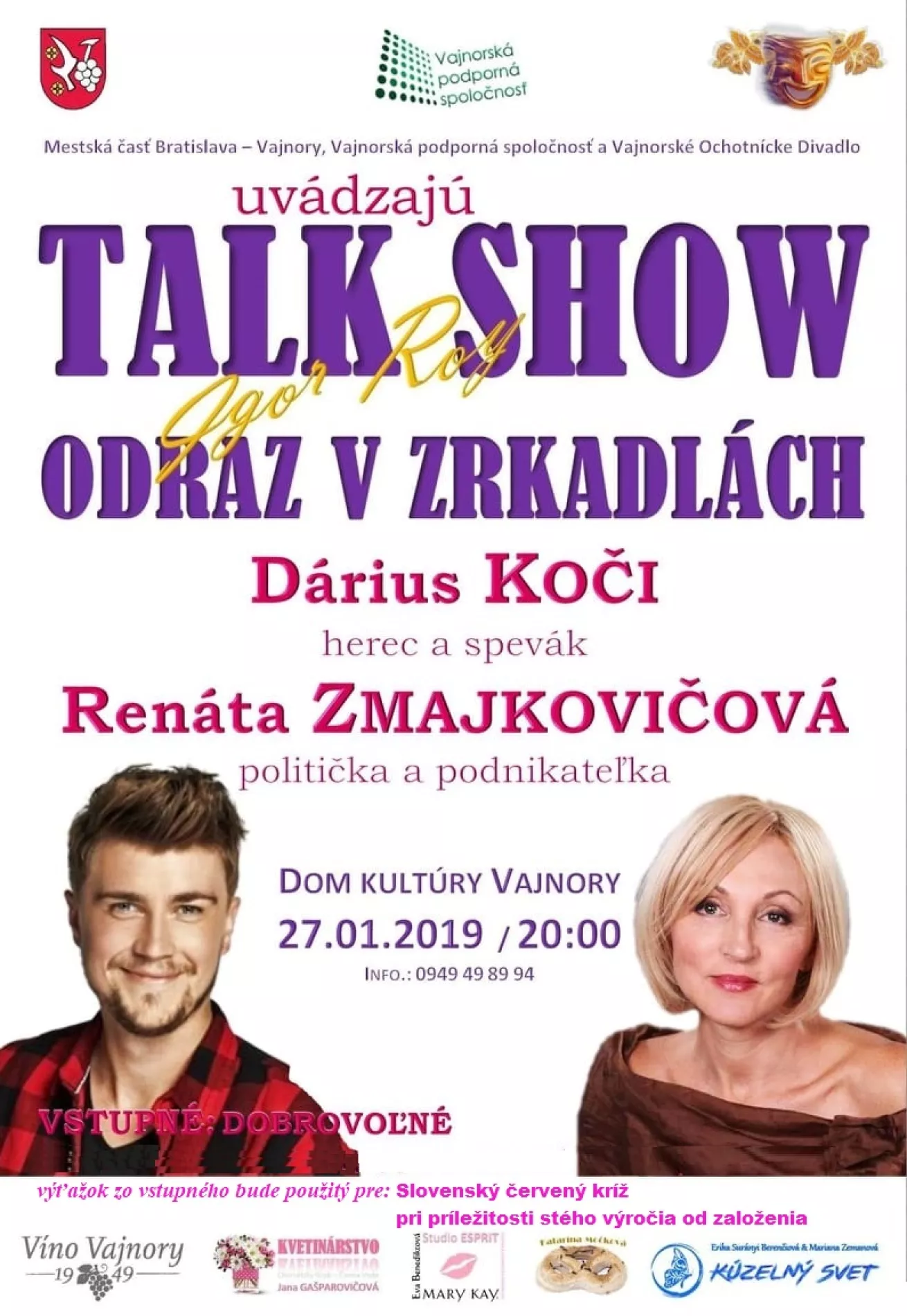 Talkshow 27. január 2019 - ZRUŠENÉ zo zdravotných dôvodov