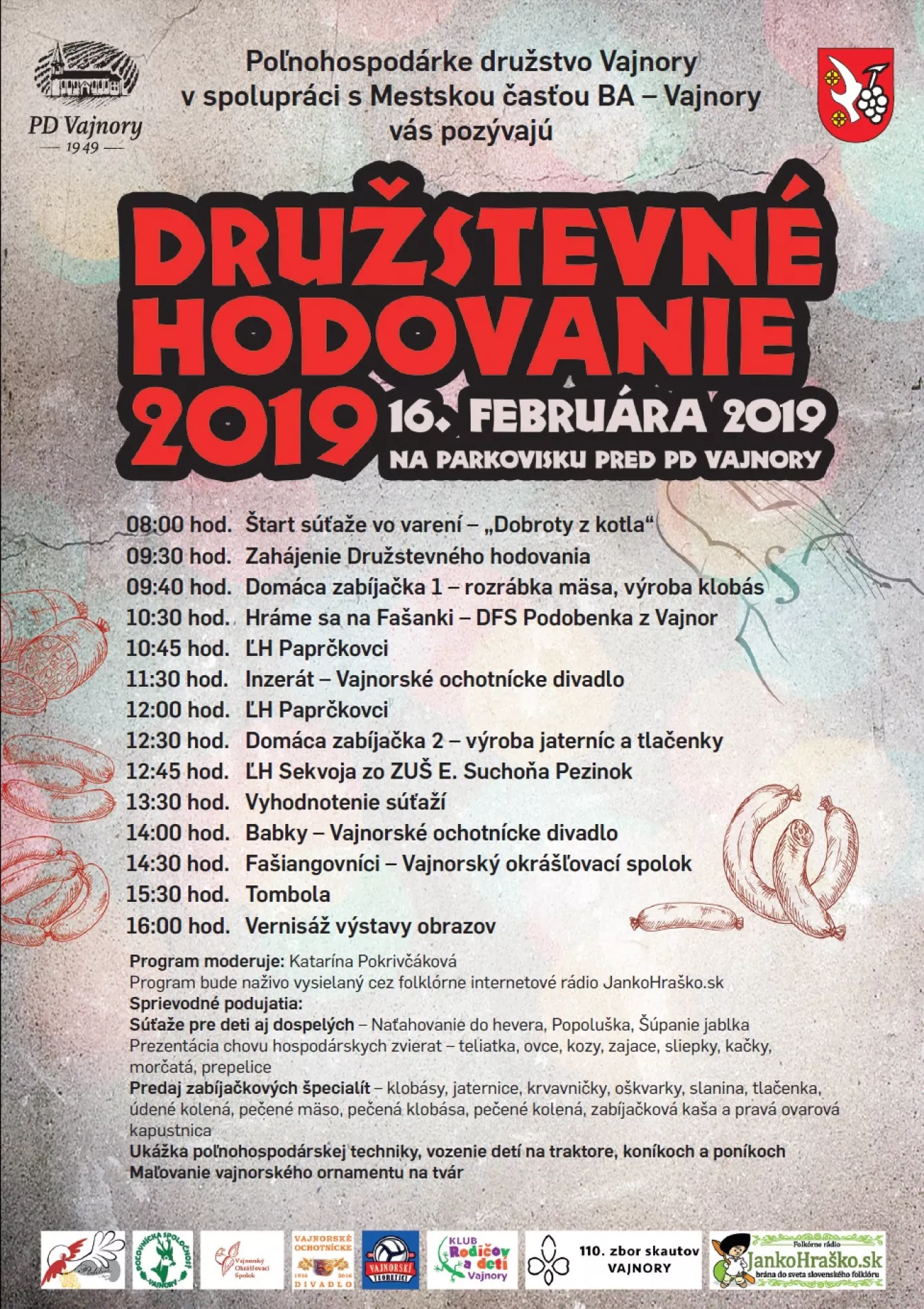 Družstevné hodovanie 16. februára 2019