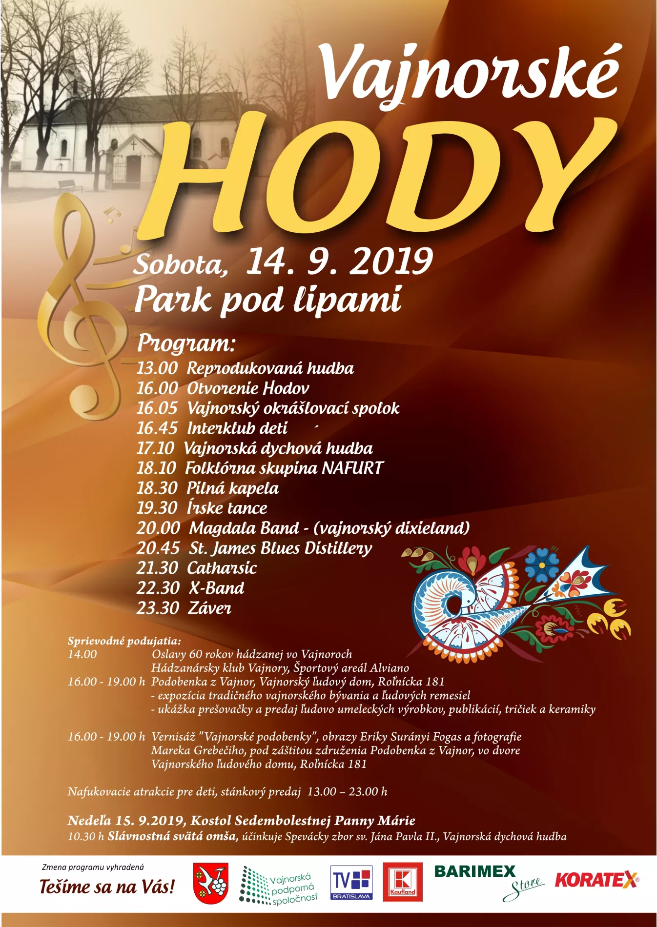 Vajnorské hody 14. septembra 2019