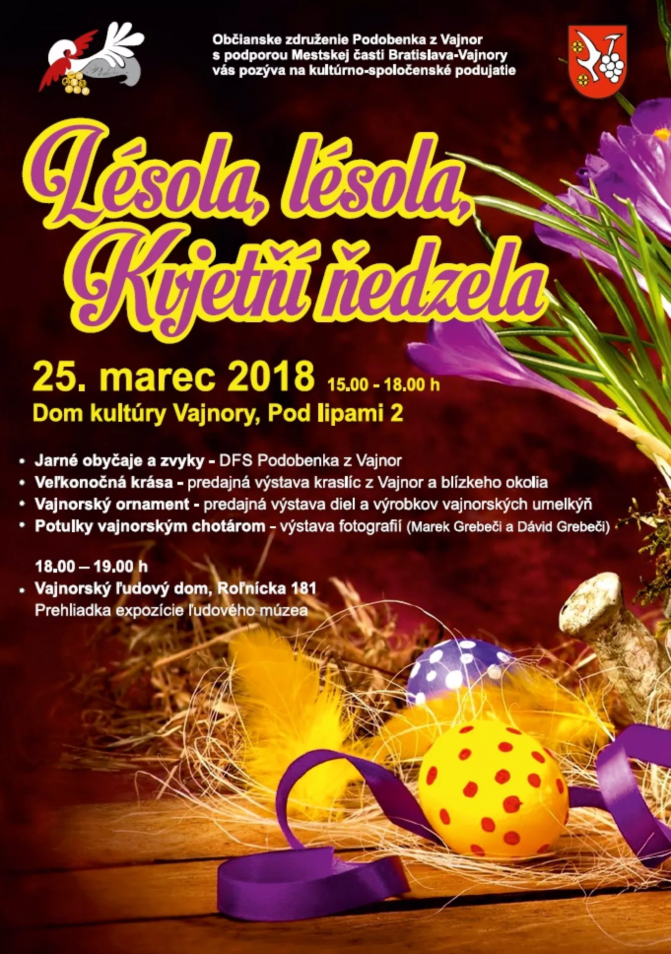 Kvetná nedeľa vo Vajnoroch 25. marec 2018