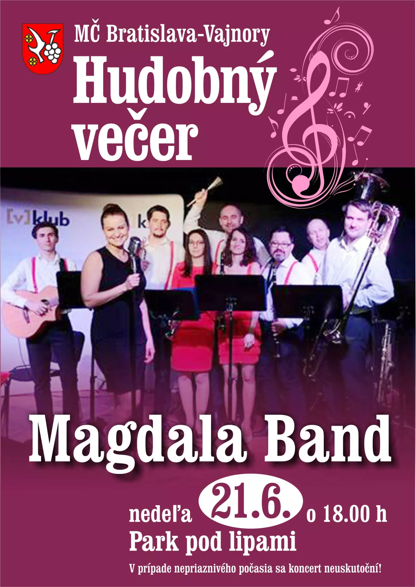 Hudobný večer - Magdala Band 21. júna 2020