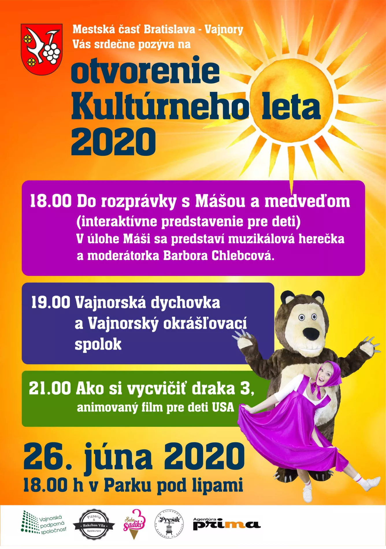 Otvorenie Kultúrneho leta 26.júna 2020