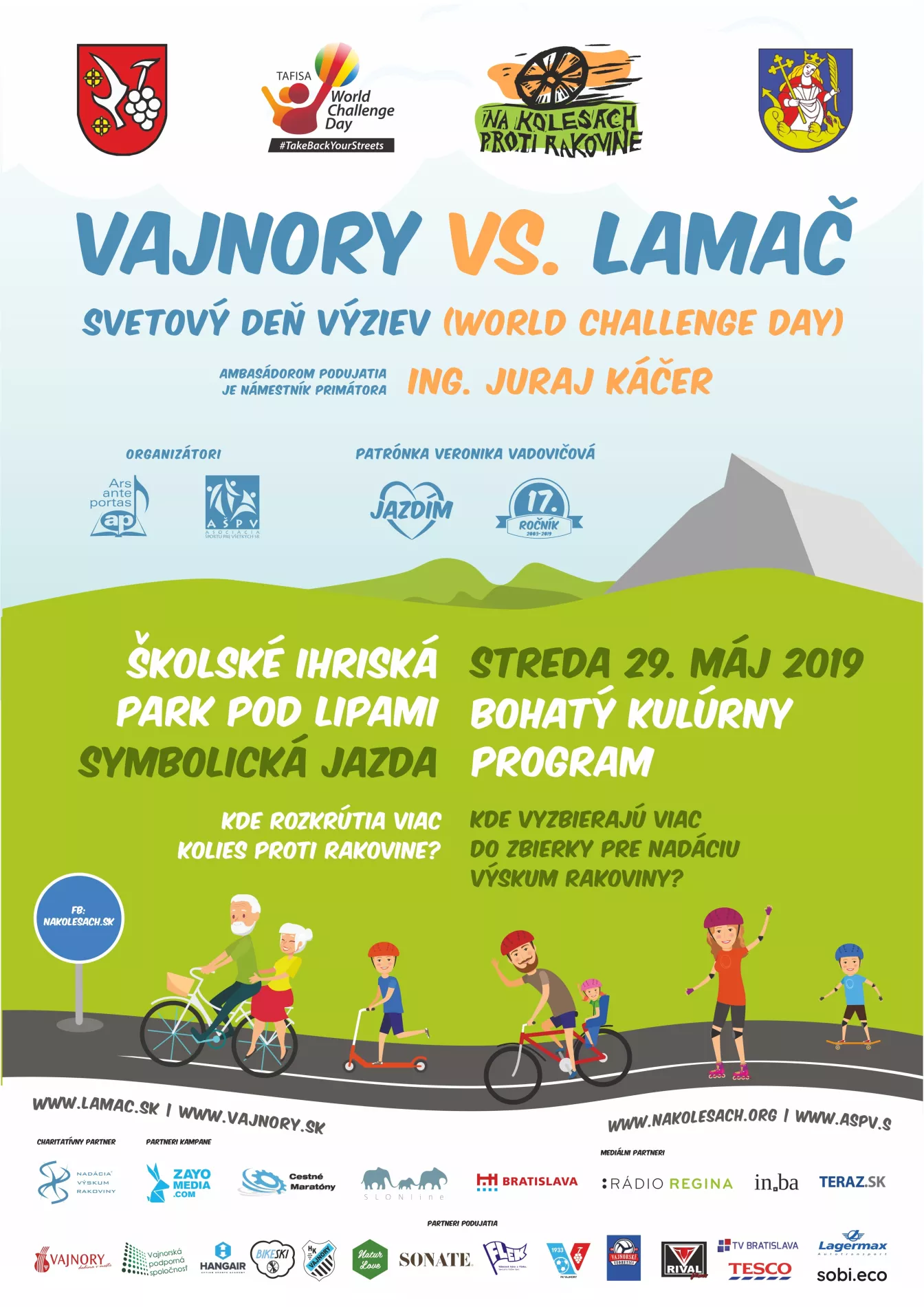 Na kolesách proti rakovine - Challenge day 29. mája 2019