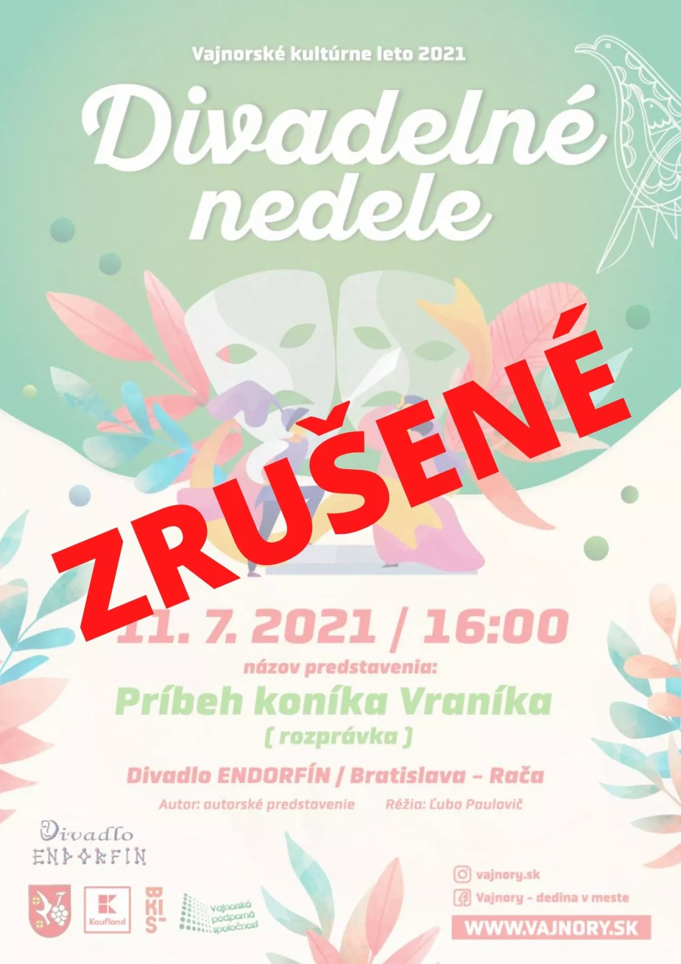 Divadlené nedele: Príbeh koníka Vraníka  ZRUŠENÉ