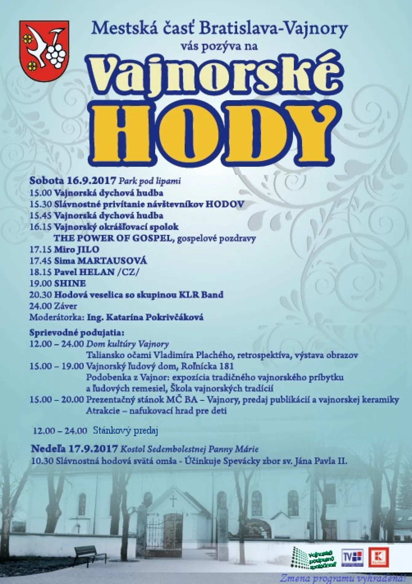 Vajnorské hody 16. - 17. september 2017