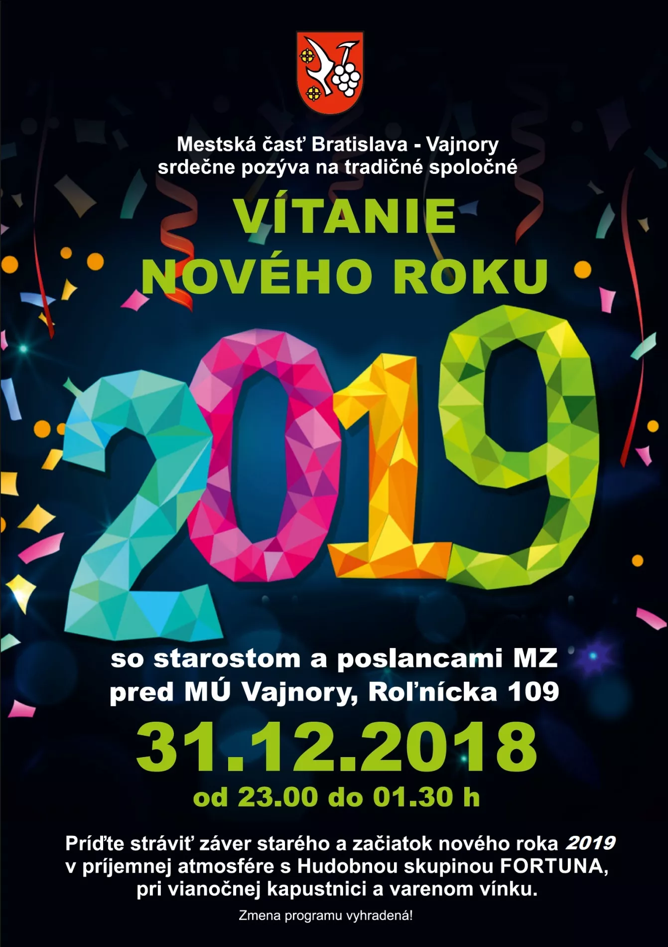 Vítanie nového roku 2019