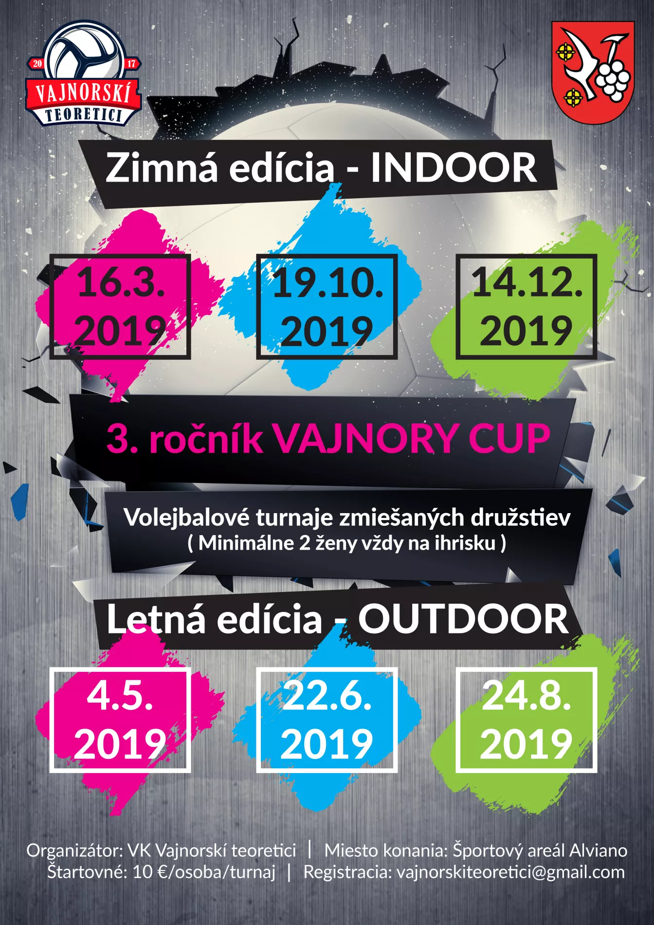 Dožinkový Vajnory CUP 2019  začína o 8:30 hodine 