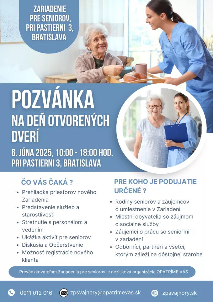 Deň otvorených dverí - Zariadenie pre seniorov 