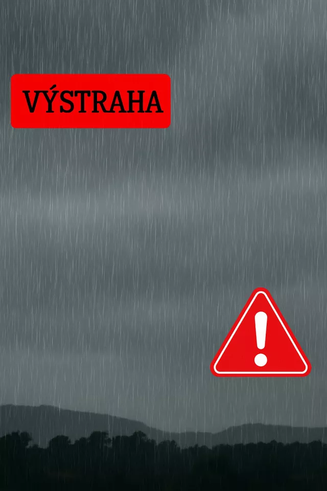 Meteorologická výstraha – dážď (2. stupeň) 