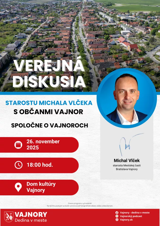 Verejná diskusia starostu s občanmi