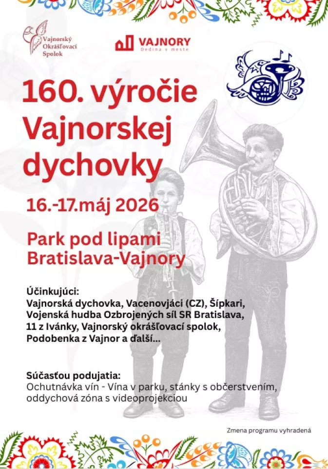 160. výročie Vajnorskej dychovky