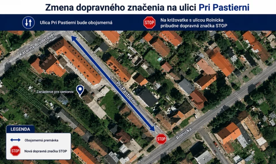 Zmena organizácie dopravy na ulici Pri Pastierni