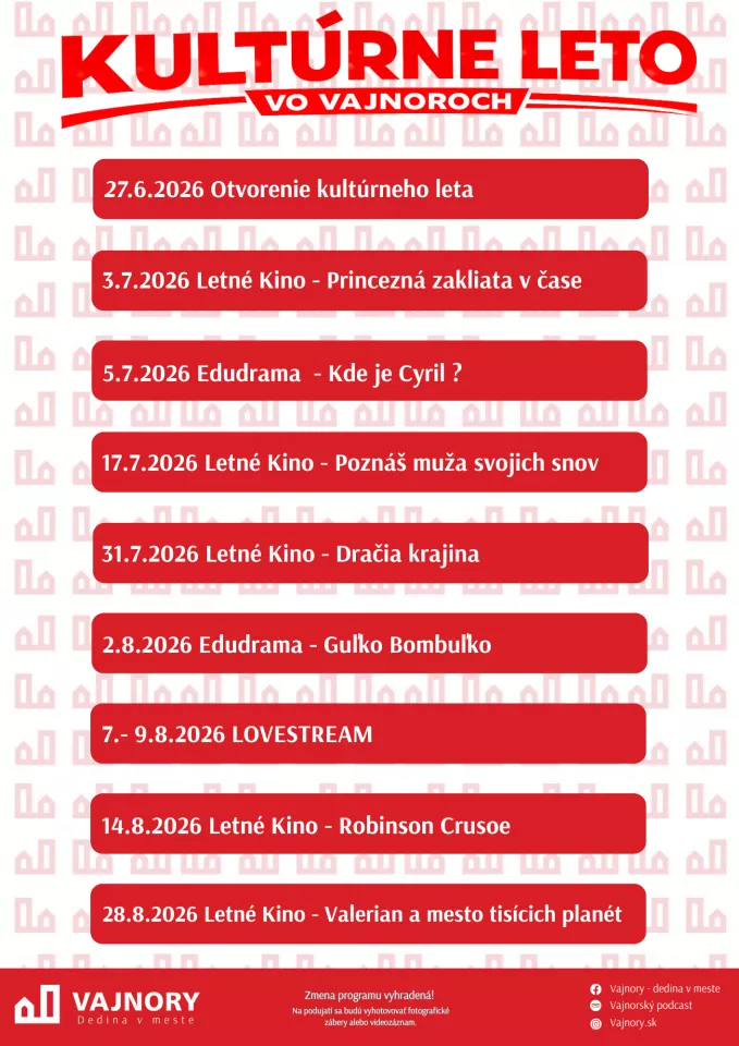 Kultúrne leto 2026