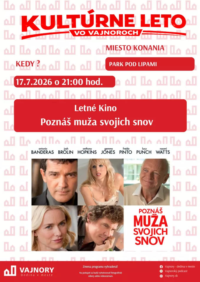 Letné kino - Poznáš muža svojich snov 
