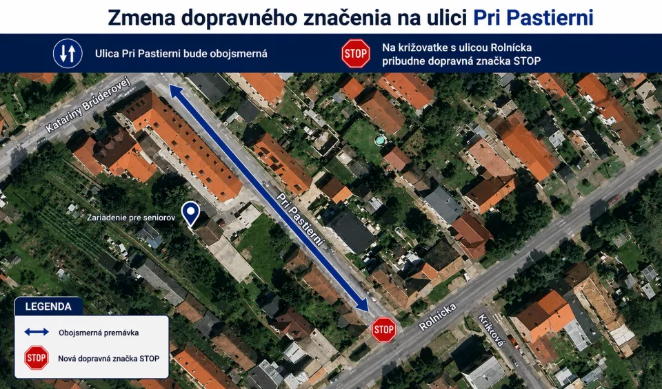 Zmena organizácie dopravy na ulici Pri Pastierni