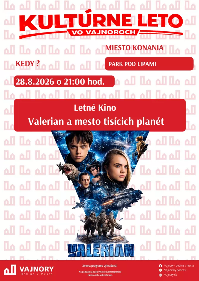 Lené kino - Valerian a mesto tisícich planét