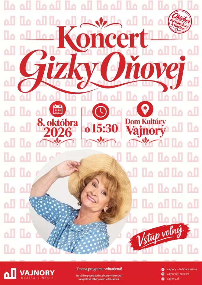Koncert Gizky Oňovej 