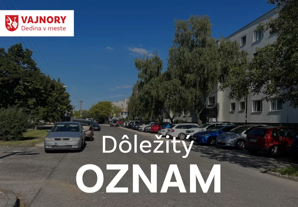 Dôležitý oznam